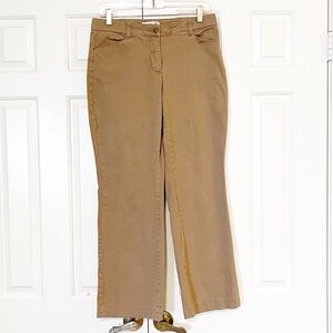 Coldwater Creek tan khaki Pants | Women’s 10P | Classic Fit Stretch Trousers